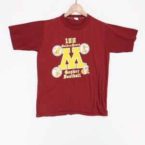 Vintage Minnesota Gophers T Shirt Mens L Maroon Single Stitch USA Velva Sheen